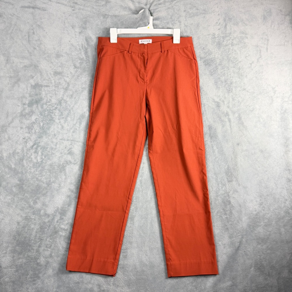 Nanette Lepore Womens 8 Burnt Orange Straight Leg Dress Pants Office Siren Boho